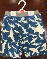 Twill Shark Print Half-Pants - style MA-53