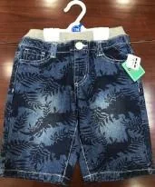 Denim Log Print Half-Pants - style MA-54